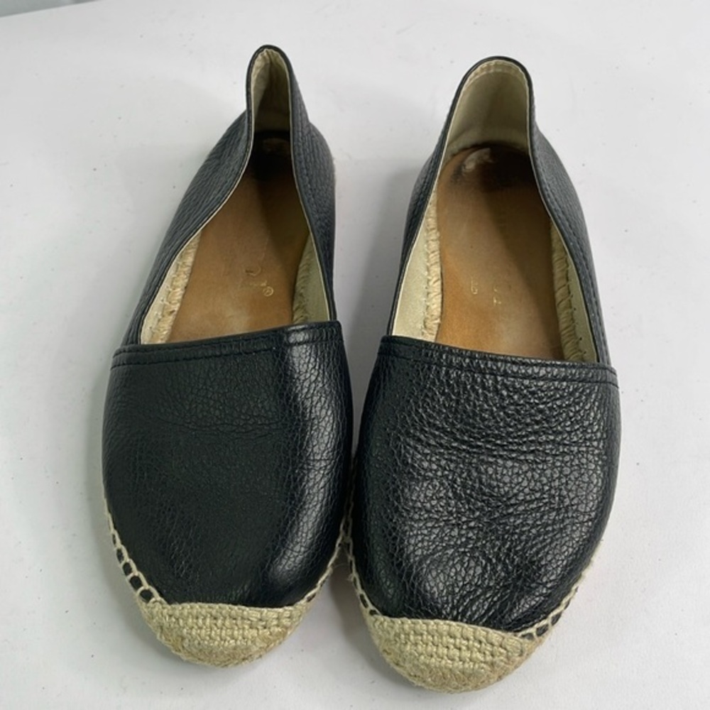 👞👞 Maypol black pebbled leather espadrilles